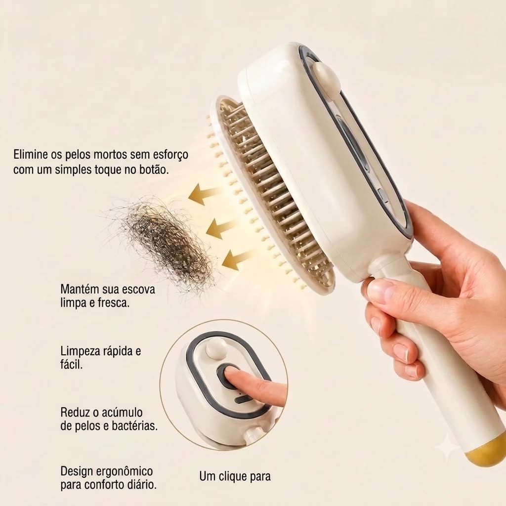 Auto-nettoyante : un clic et les cheveux tombent