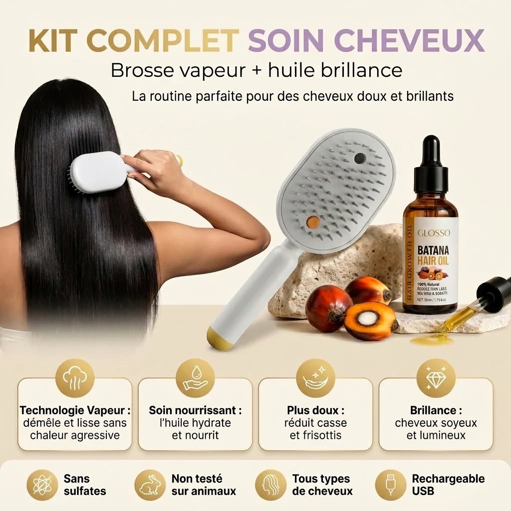 Brosse anti-nœuds &amp; anti-frisottis Glosso
