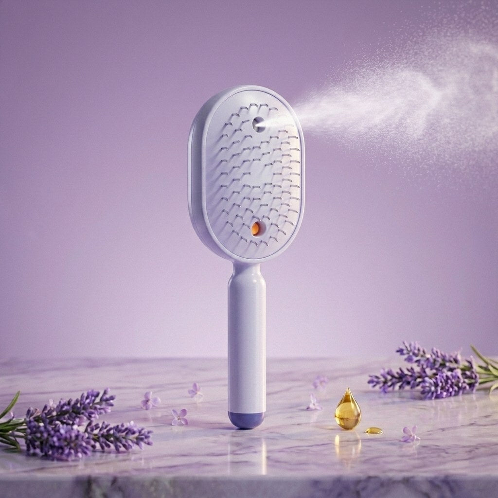 La vapeur sort de la buse de la brosse Glosso